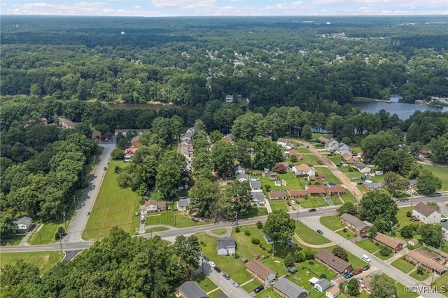 713 Lakeview Ave, Colonial Heights, VA 23834 - aerial overview of property's location featuring a forest and a large body of water