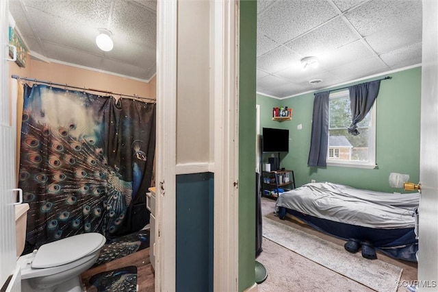 713 Lakeview Ave, Colonial Heights, VA 23834 - carpeted bedroom featuring a paneled ceiling and crown molding