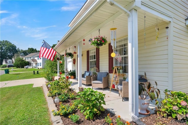 4115 Stonewood Ln, Williamsburg, VA 23188 - porch featuring a lawn
