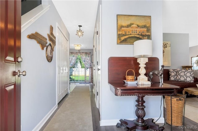 4115 Stonewood Ln, Williamsburg, VA 23188 - corridor with carpet flooring and baseboards