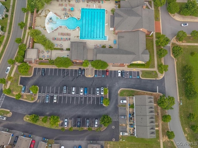 17318 Library Blvd, Ruther Glen, VA 22546 - aerial view of property's location featuring a pool area