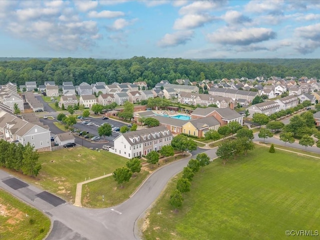 17318 Library Blvd, Ruther Glen, VA 22546 - aerial view of residential area featuring a pool