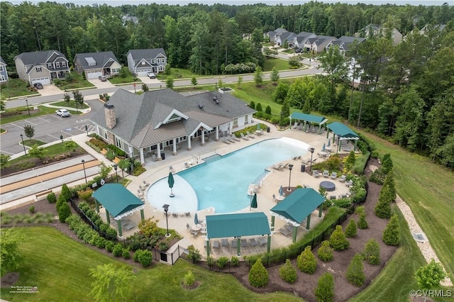 6448 Twin Falls Ter, Moseley, VA 23120 - drone / aerial view of a pool