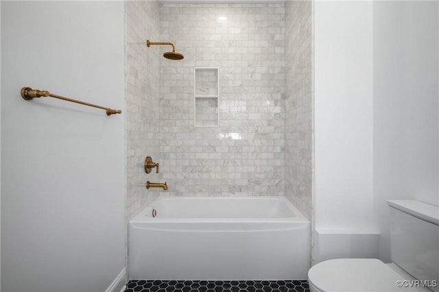 4705 Fitzhugh Ave, Richmond, VA 23230 - full bath featuring shower / bath combination and tile patterned floors