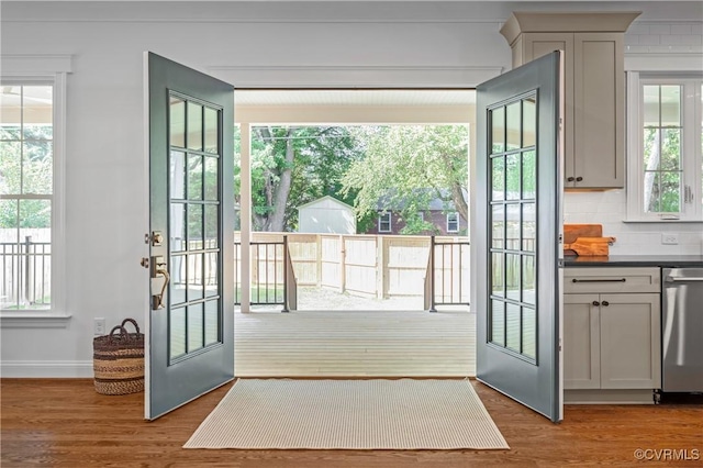 4705 Fitzhugh Ave, Richmond, VA 23230 - doorway to outside featuring wood finished floors