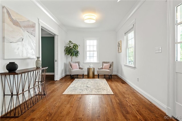 4705 Fitzhugh Ave, Richmond, VA 23230 - living area with ornamental molding and wood finished floors