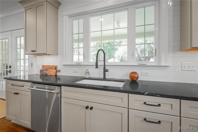 4705 Fitzhugh Ave, Richmond, VA 23230 - kitchen with dishwasher, healthy amount of natural light, and backsplash