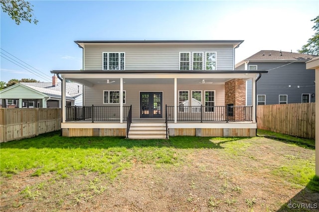 4705 Fitzhugh Ave, Richmond, VA 23230 - back of house featuring a fenced backyard and french doors