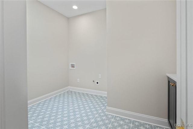 4705 Fitzhugh Ave, Richmond, VA 23230 - laundry area featuring hookup for an electric dryer, hookup for a washing machine, and tile patterned floors