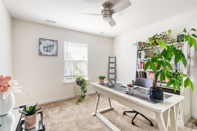 7828 Vermeil St, North Chesterfield, VA 23237 - office space featuring a ceiling fan and carpet