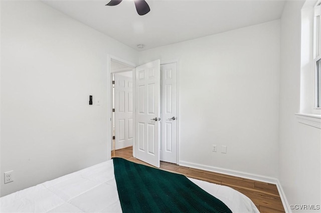 5720 Centerville Rd, Williamsburg, VA 23188 - unfurnished bedroom with wood finished floors and ceiling fan