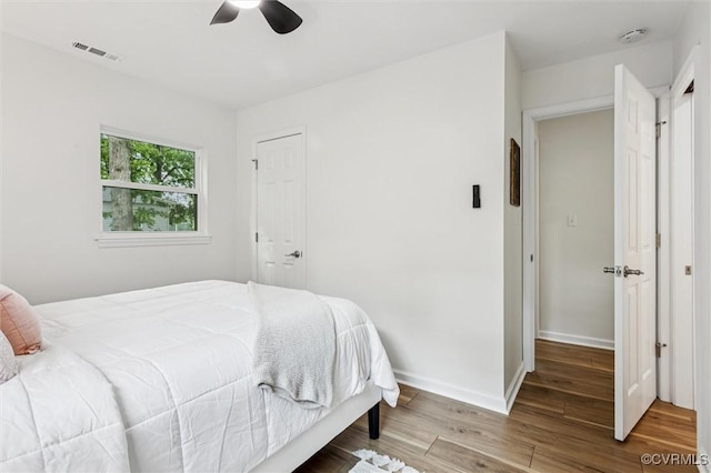 5720 Centerville Rd, Williamsburg, VA 23188 - bedroom featuring wood finished floors and a ceiling fan