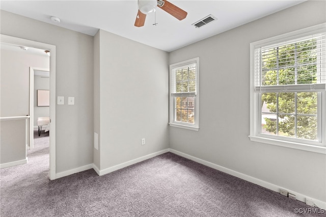 7707 Northern Dancer Ct, Midlothian, VA 23112 - spare room featuring a smoke detector, carpet, and a ceiling fan