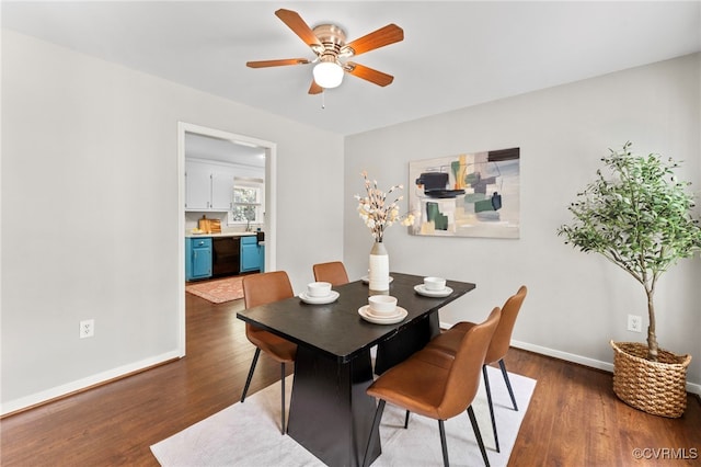 7707 Northern Dancer Ct, Midlothian, VA 23112 - dining space featuring wood finished floors and ceiling fan