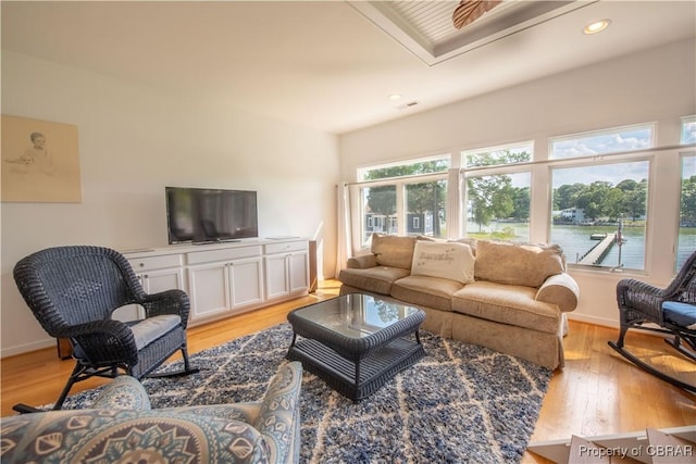 11 Franklin St, Deltaville, VA 23043 - living area with light wood finished floors and recessed lighting