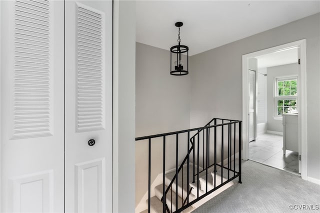 1553 United Ct, Henrico, VA 23238 - corridor with an upstairs landing and baseboards