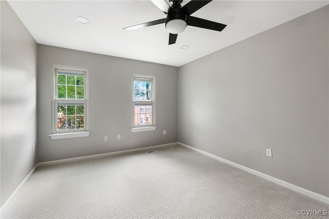 1553 United Ct, Henrico, VA 23238 - empty room featuring carpet floors, a ceiling fan, and recessed lighting