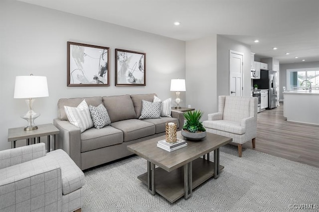 2250 Palm Ct, Sandston, VA 23150 - living room with light wood-type flooring and recessed lighting