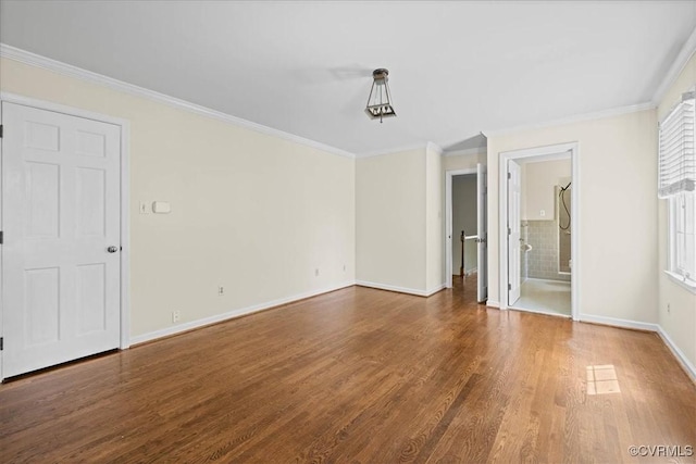 3000 W Riverside Ave, Hopewell, VA 23860 - spare room featuring ornamental molding and wood finished floors