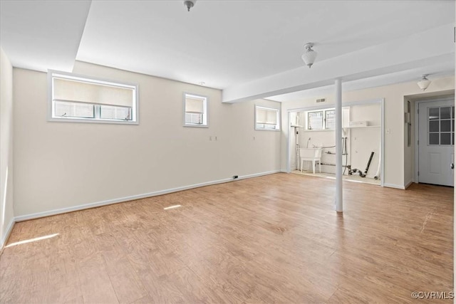 3000 W Riverside Ave, Hopewell, VA 23860 - below grade area with light wood-type flooring