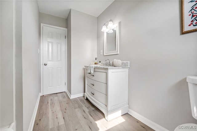 4308 Sunset Dr, North Dinwiddie, VA 23803 - bathroom with wood finished floors and vanity