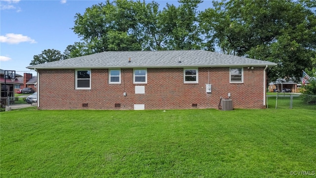 4308 Sunset Dr, North Dinwiddie, VA 23803 - back of house with crawl space, roof with shingles, and brick siding
