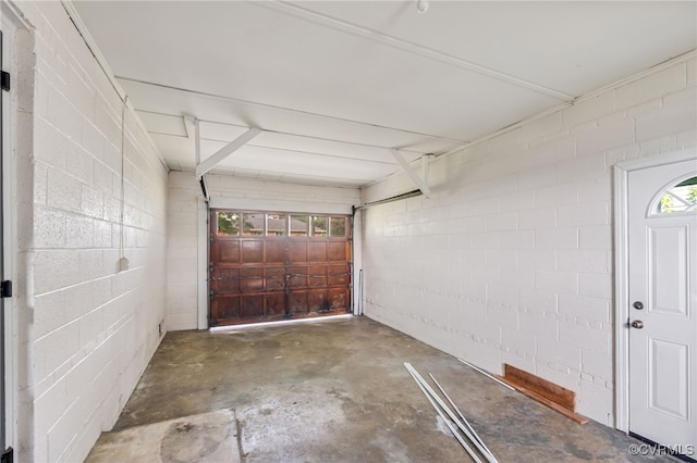 4308 Sunset Dr, North Dinwiddie, VA 23803 - garage featuring concrete block wall