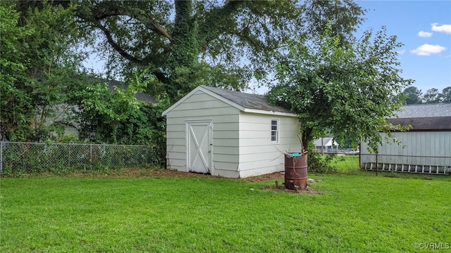 4308 Sunset Dr, North Dinwiddie, VA 23803 - view of shed featuring a fenced backyard