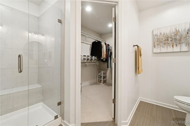 14424 Michaux Village Dr, Midlothian, VA 23113 - bathroom with a stall shower and a walk in closet
