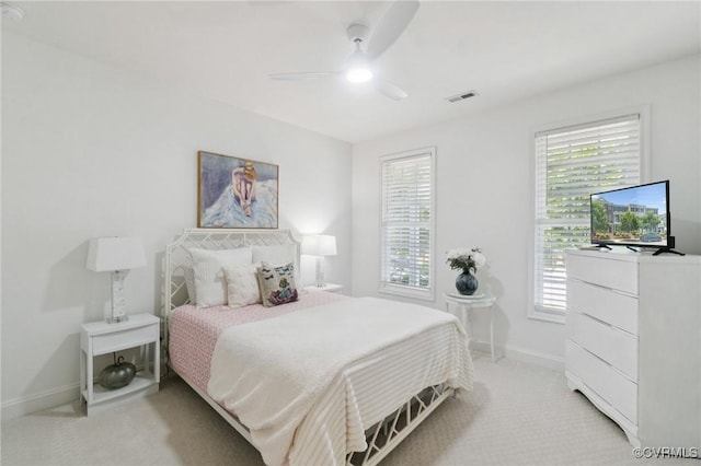 14424 Michaux Village Dr, Midlothian, VA 23113 - bedroom featuring light carpet and ceiling fan