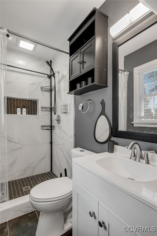 14210 Cherry St, Chester, VA 23831 - full bathroom featuring vanity and a marble finish shower