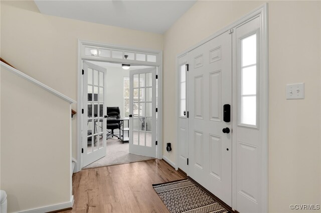 18325 Palisades Ct, Moseley, VA 23120 - foyer entrance with light wood finished floors and french doors
