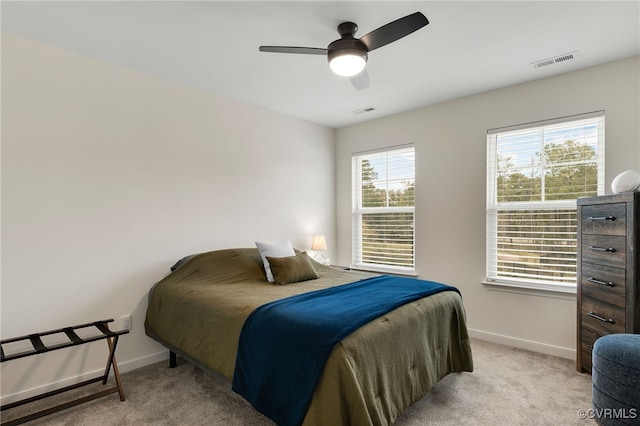 18325 Palisades Ct, Moseley, VA 23120 - carpeted bedroom with baseboards and a ceiling fan
