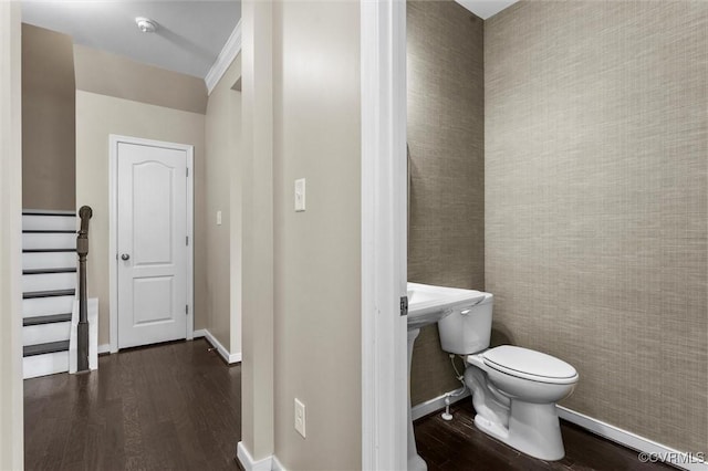 17412 Trevino Pkwy, Moseley, VA 23120 - half bathroom with wood finished floors and toilet