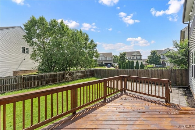 17412 Trevino Pkwy, Moseley, VA 23120 - wooden terrace with a fenced backyard and a residential view