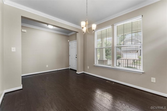 17412 Trevino Pkwy, Moseley, VA 23120 - empty room featuring dark wood-type flooring and ornamental molding