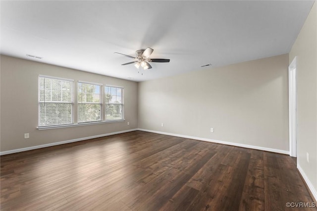 17412 Trevino Pkwy, Moseley, VA 23120 - empty room with ceiling fan and dark wood finished floors