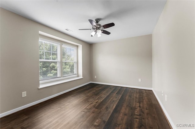 17412 Trevino Pkwy, Moseley, VA 23120 - unfurnished room with dark wood-type flooring and ceiling fan