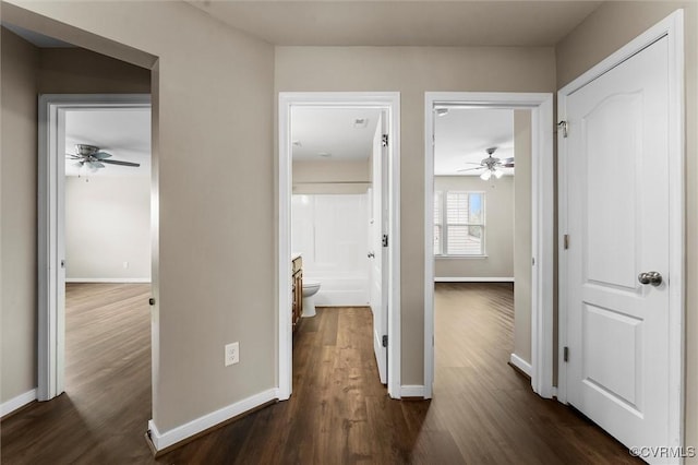 17412 Trevino Pkwy, Moseley, VA 23120 - hall featuring dark wood-style floors