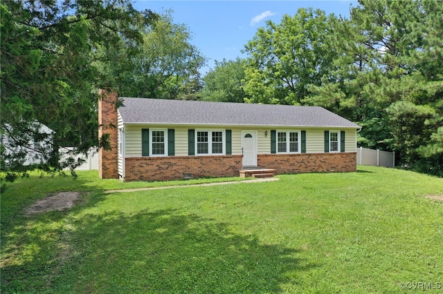 10500 Claybar Trl, North Chesterfield, VA 23236 - single story home featuring a chimney and brick siding