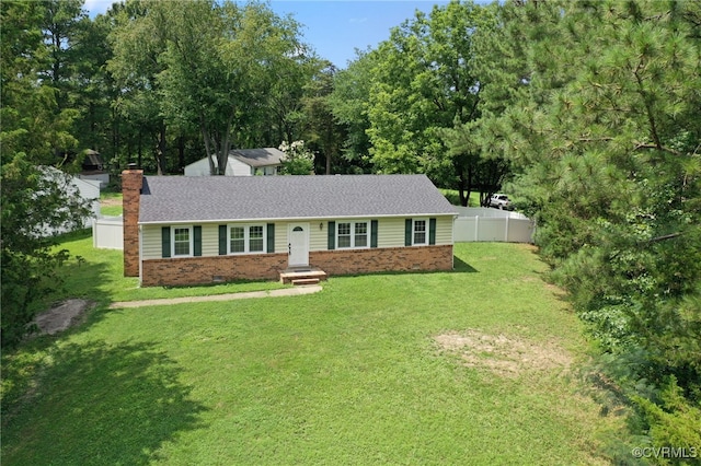 10500 Claybar Trl, North Chesterfield, VA 23236 - single story home featuring brick siding, a chimney, and crawl space