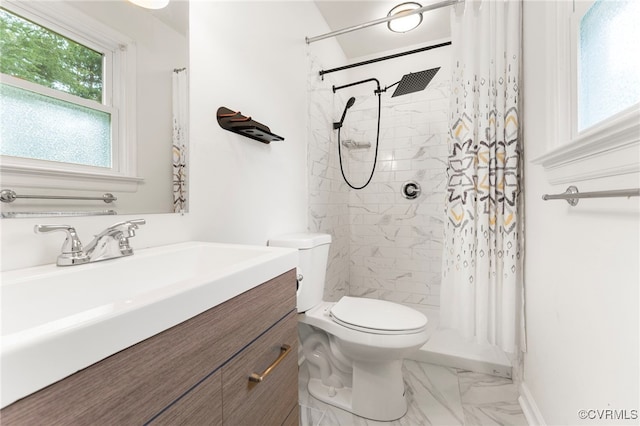 10500 Claybar Trl, North Chesterfield, VA 23236 - full bathroom with marble look tiles, vanity, and tiled shower