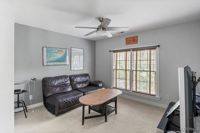 15585 Fox Cove Cir, Moseley, VA 23120 - living room with ceiling fan and carpet flooring