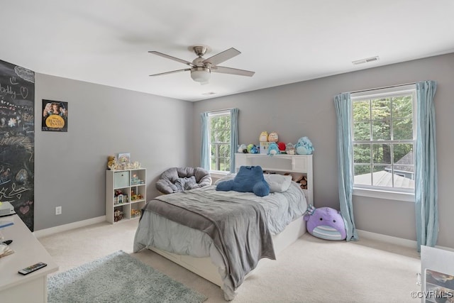 15585 Fox Cove Cir, Moseley, VA 23120 - bedroom featuring carpet floors and ceiling fan