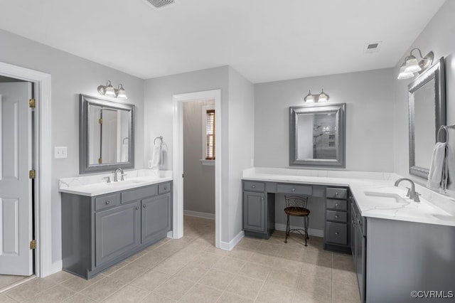 15585 Fox Cove Cir, Moseley, VA 23120 - full bath featuring two vanities and tile patterned flooring