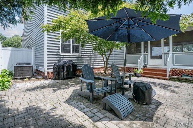 15585 Fox Cove Cir, Moseley, VA 23120 - view of patio with area for grilling