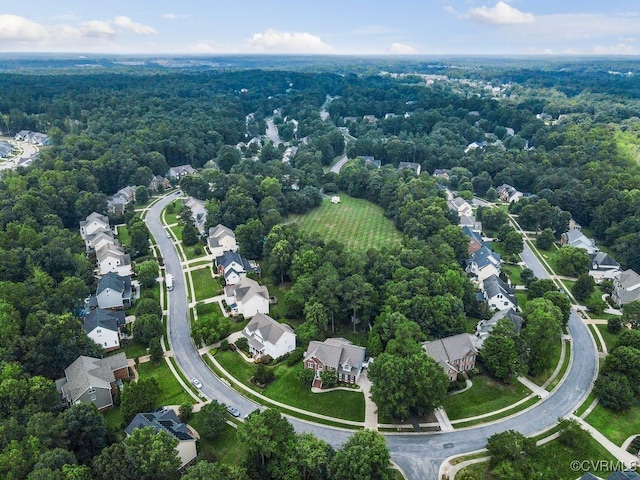 15585 Fox Cove Cir, Moseley, VA 23120 - aerial view of property and surrounding area with nearby suburban area and a heavily wooded area