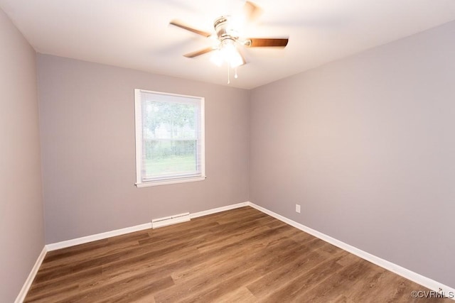 64 Gibbons Ave, Petersburg, VA 23803 - empty room featuring a ceiling fan and wood finished floors
