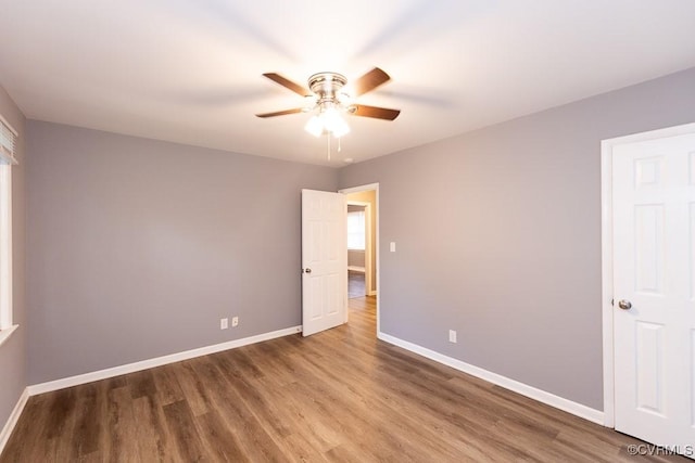 64 Gibbons Ave, Petersburg, VA 23803 - spare room featuring ceiling fan and wood finished floors