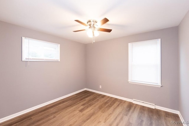 64 Gibbons Ave, Petersburg, VA 23803 - spare room featuring ceiling fan and wood finished floors
